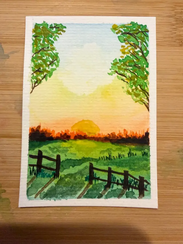 Sunset scene.