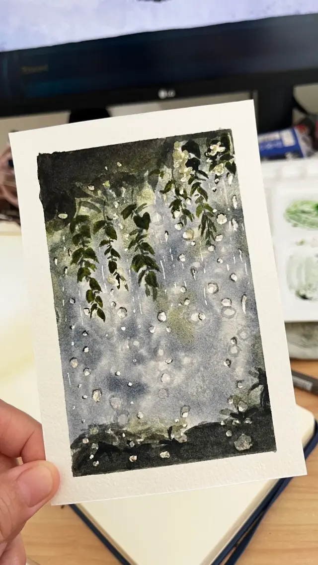 through the window  🌧️
