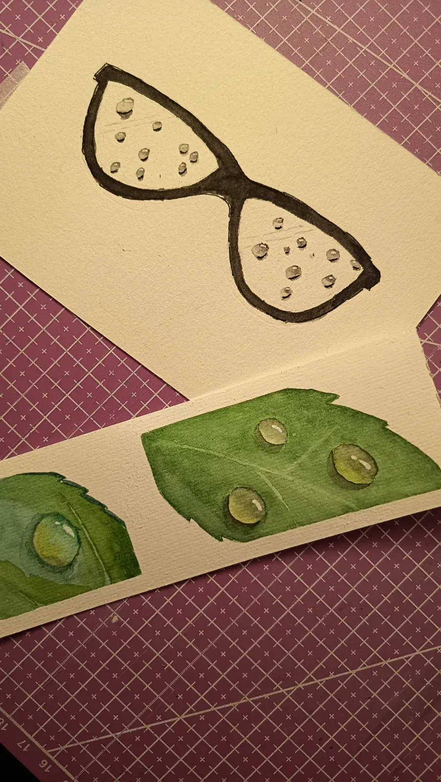 Those droplets are my tears because it was a pain to paint them!!