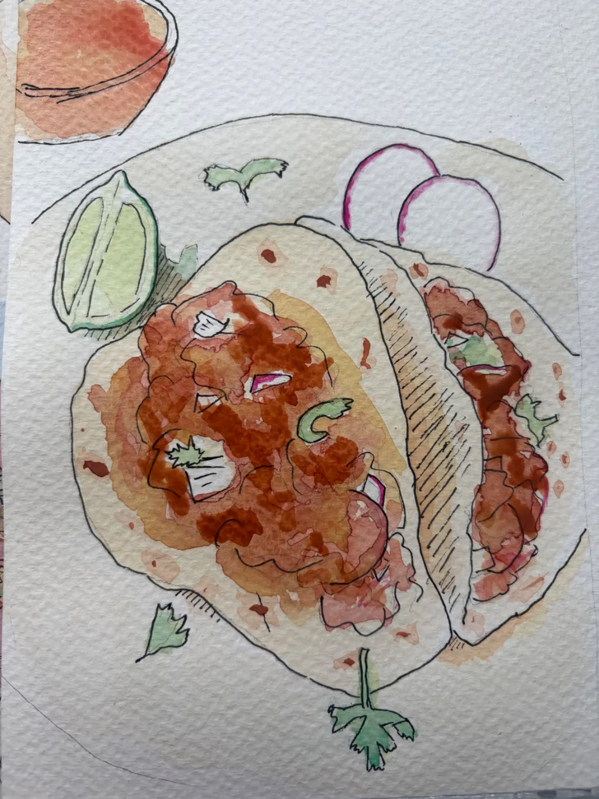 Tacos with cilantro