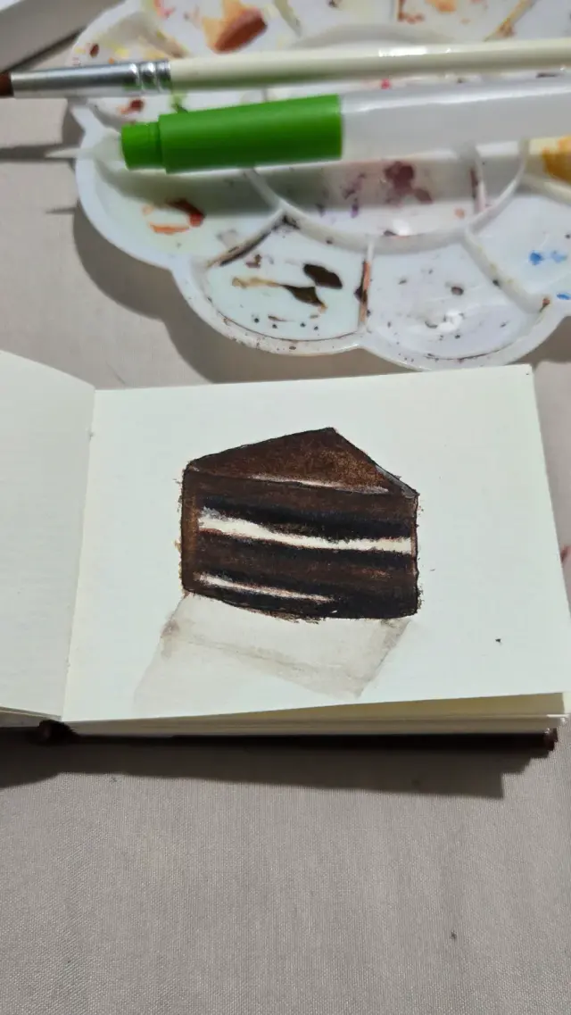 Chocolate cake (+ failed attempt on the shadow)