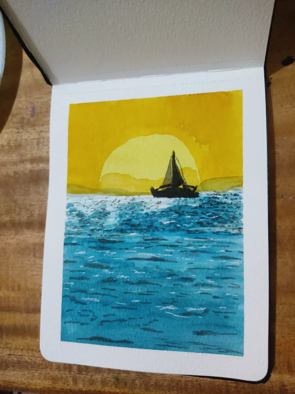 yacht and sunset