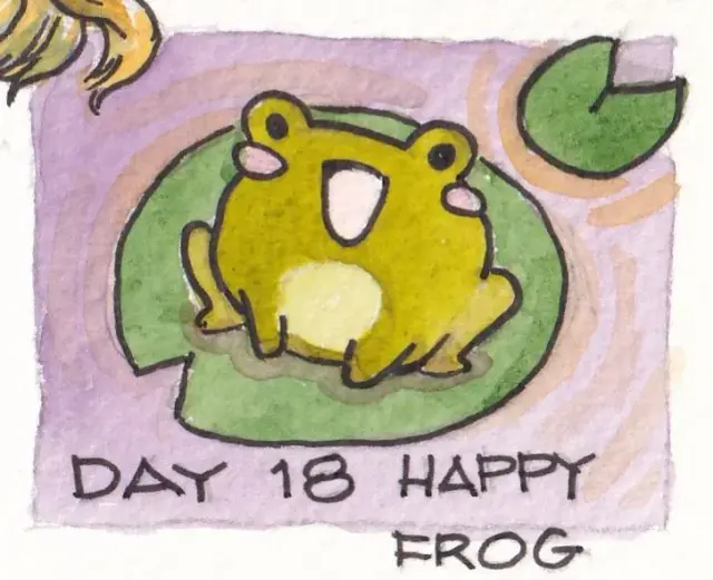 sorta yellow ochre frog