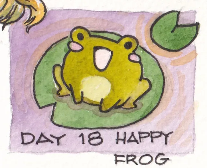 sorta yellow ochre frog
