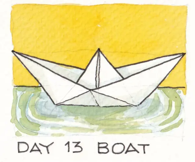 paper boat in muddy water