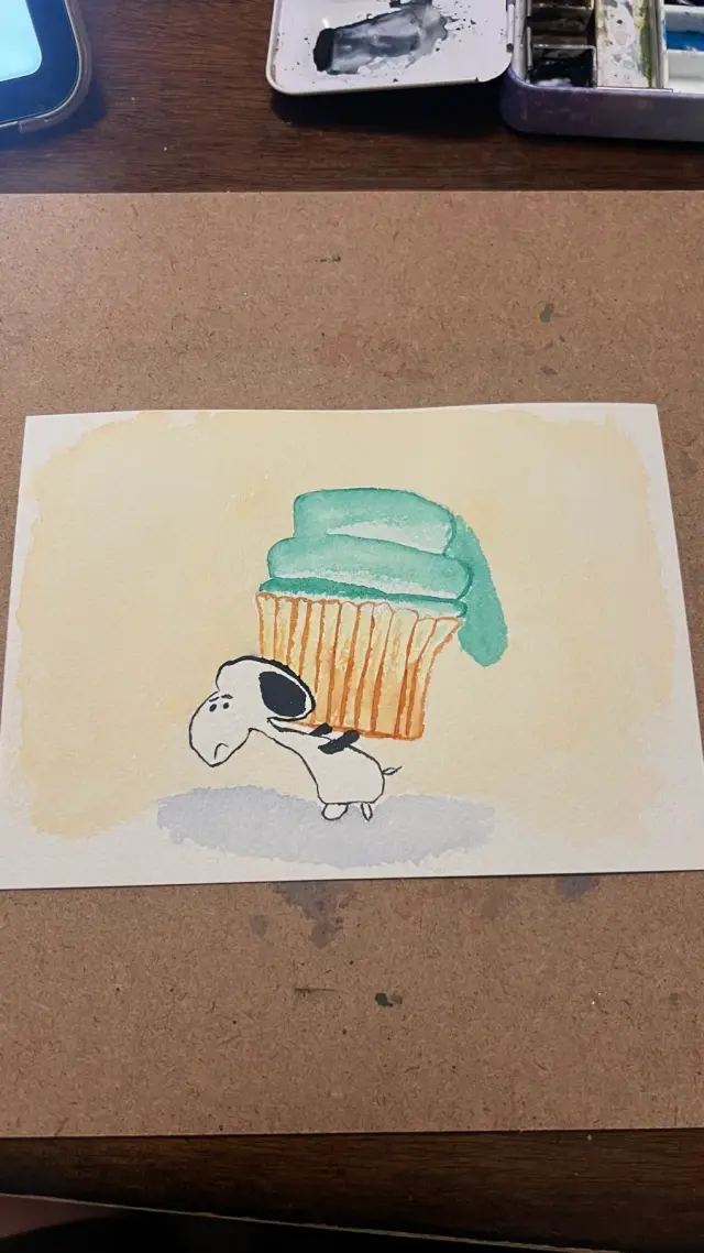 snoopy cupcake