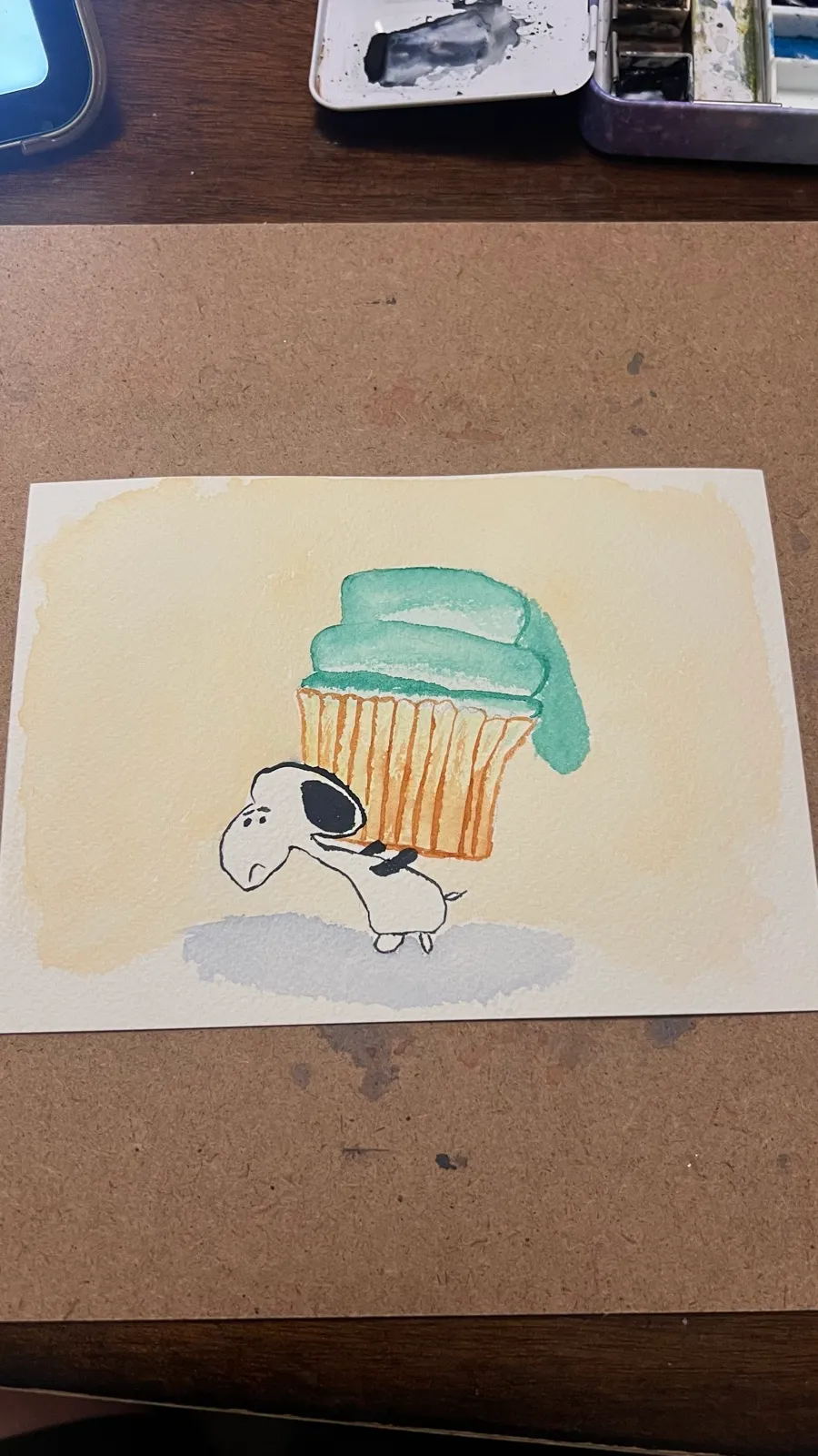 snoopy cupcake