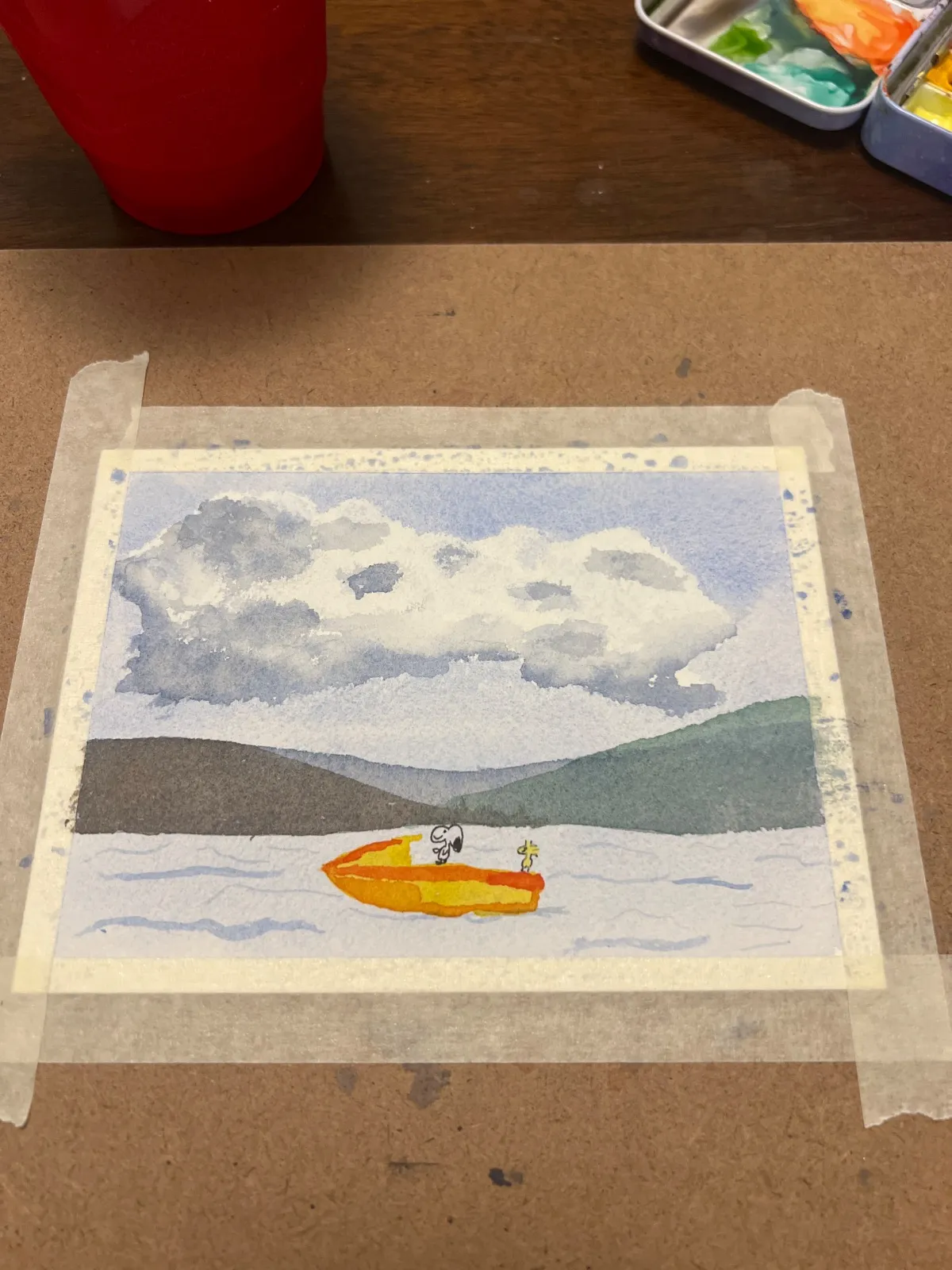 snoopy boat ride with woodstock