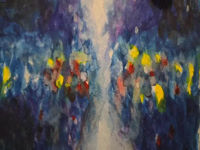 Rainy street view