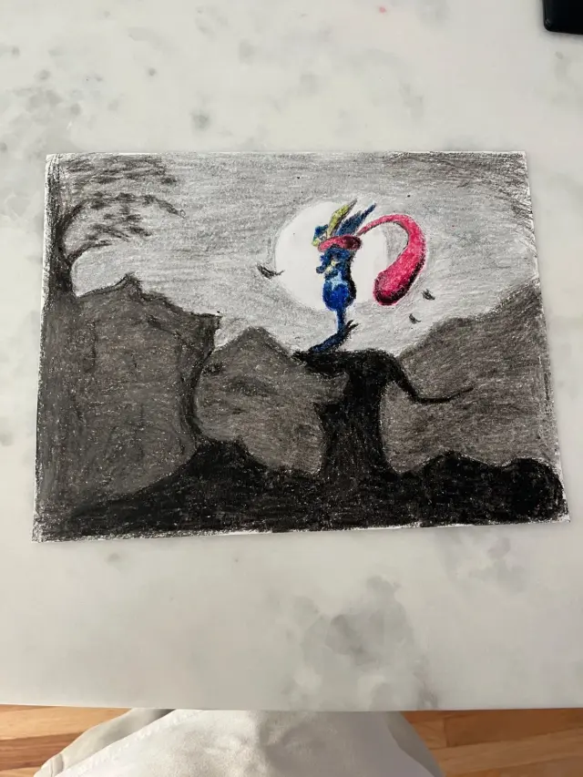 Had to resort to crayons