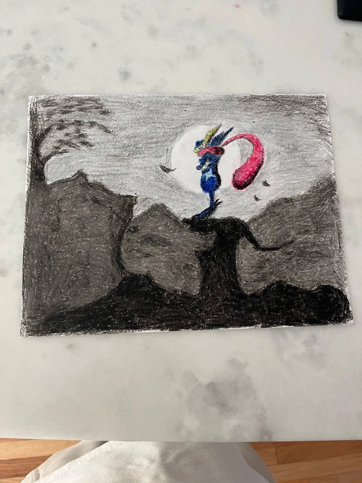 Had to resort to crayons