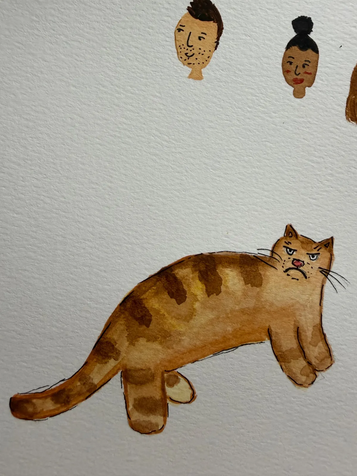 Sad angry fat cat