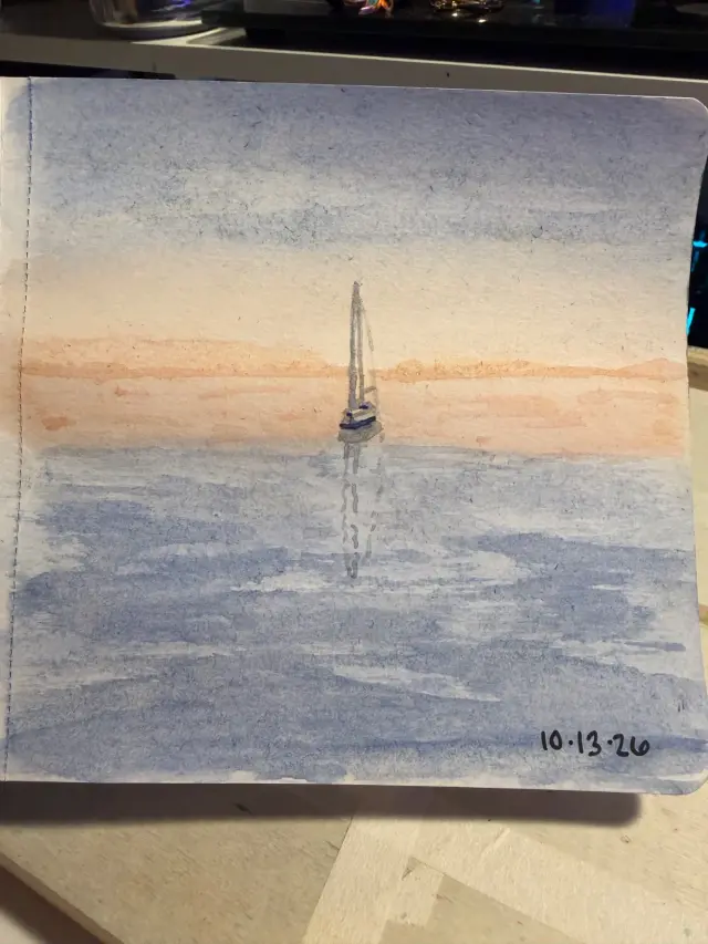 Lil boat in a big ocean