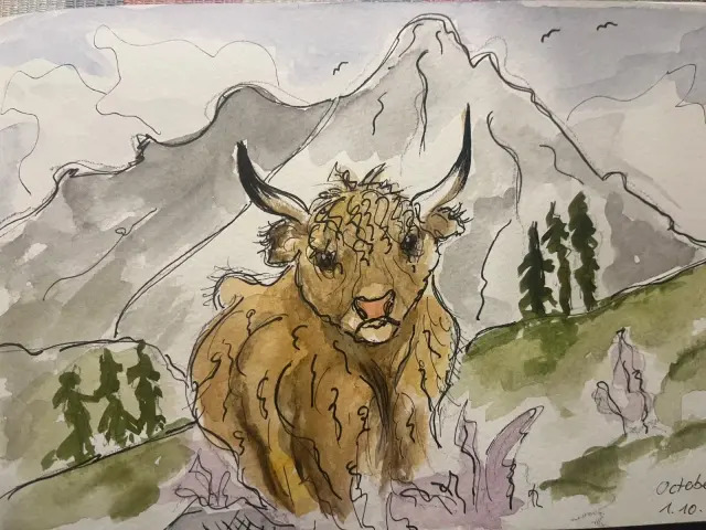 Lonely cow